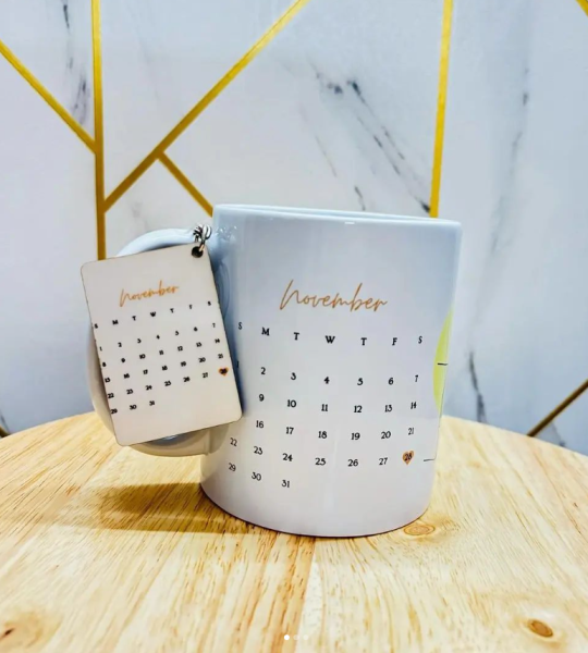 Calendar Designed Mugs | For Gift | For Personal Use